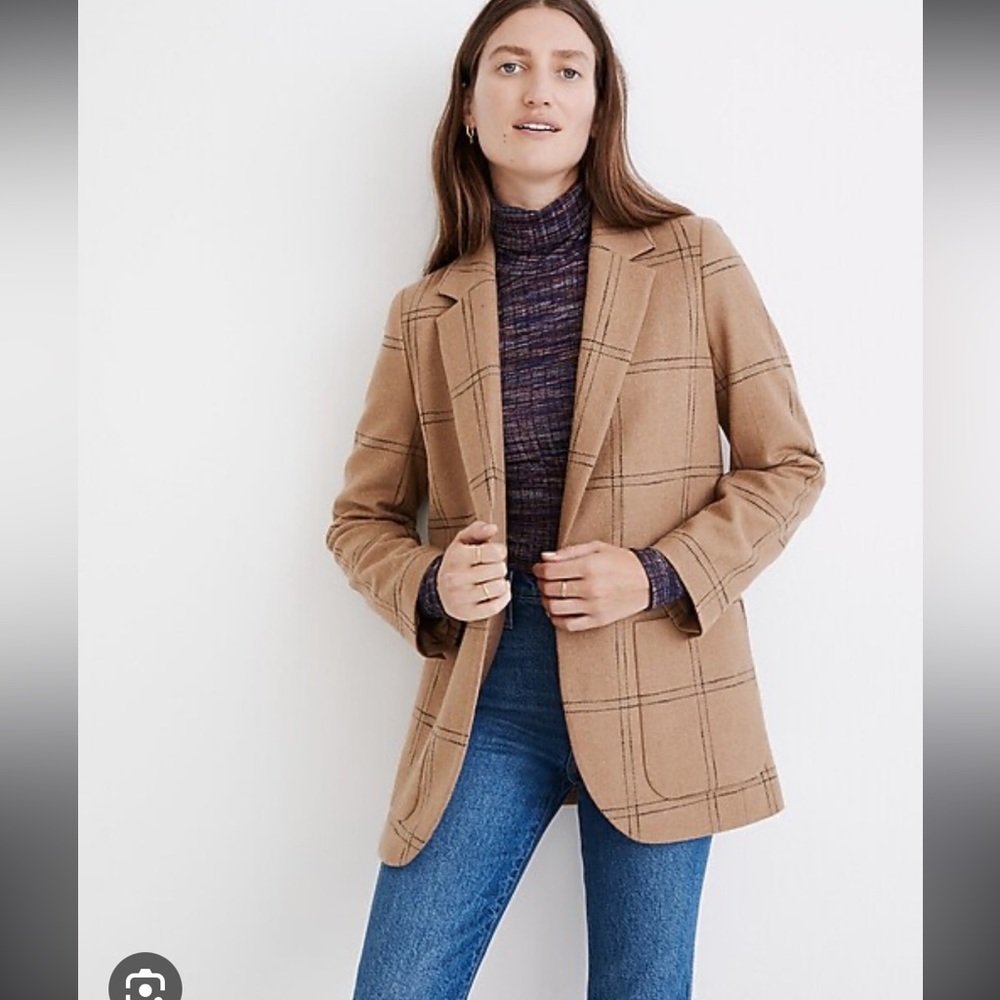 MADEWELL Larsen Blazer in Windowpane! Size L, excellent LIKE NEW Condition!